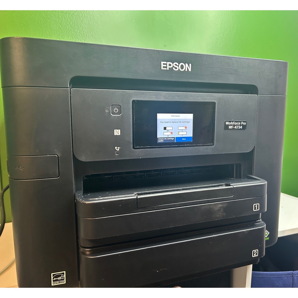 Epson WorkForce Pro WF-4734 All-in-One Wireless Color Inkjet Printer NOT TESTED